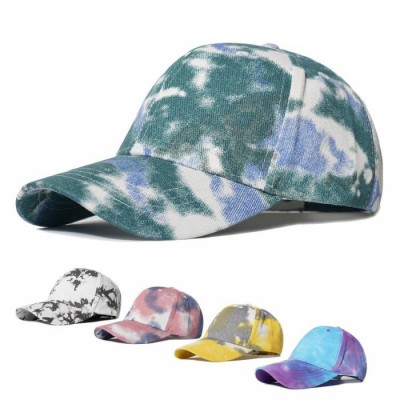 Design your own 6 panel cap dad hats custom Tie dye baseball cap